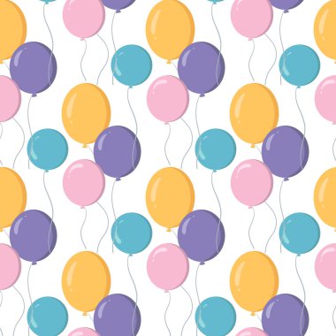 Beyaz arka planda izole edilmiş renksiz balon deseni. Paket kağıdı, tekstil tasarımı.