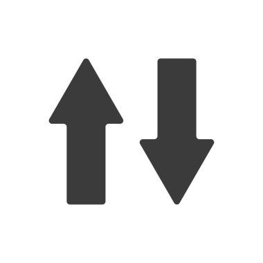 Yukarı ve aşağı oklar vektör simgesi