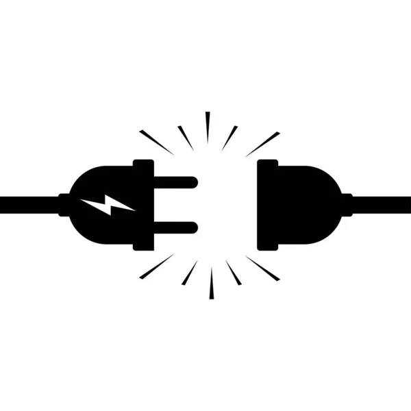 Konstrukcja Ikony Wtyczki Elektrycznej Gniazdka Ilustracja Wektora — Wektor stockowy