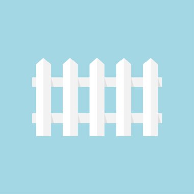 Çit simgesi düz tasarım. Vektör illüstrasyonu