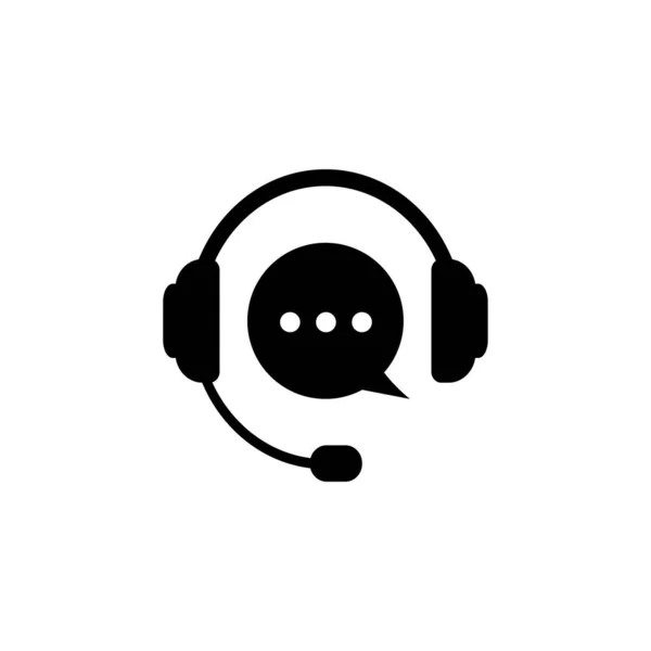 Εικονίδιο Υποστήριξης Υπηρεσία Υποστήριξης Hotline Εικονίδιο Φορέα Ακουστικών — Διανυσματικό Αρχείο