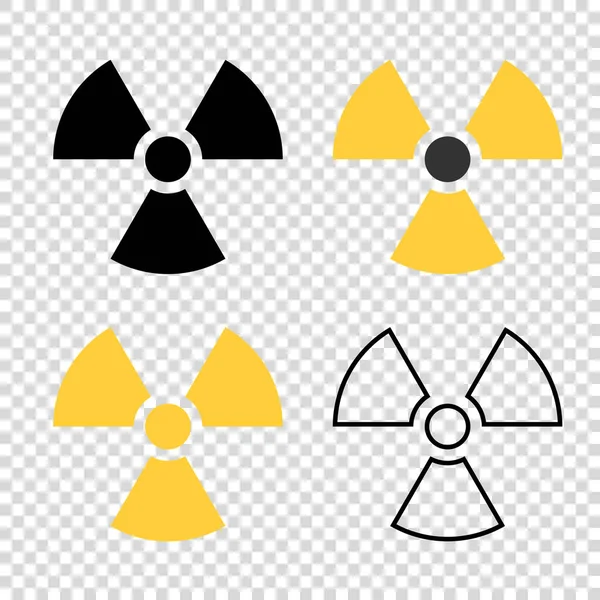 Set Radioactive Sign Vector Icon — Stock Vector