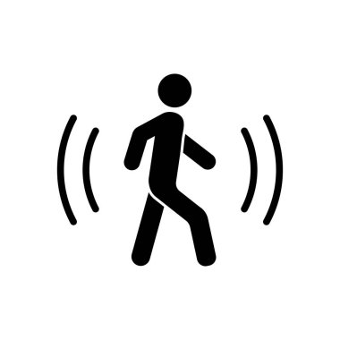 Hareket algılayıcı vektör simgesi izole edildi