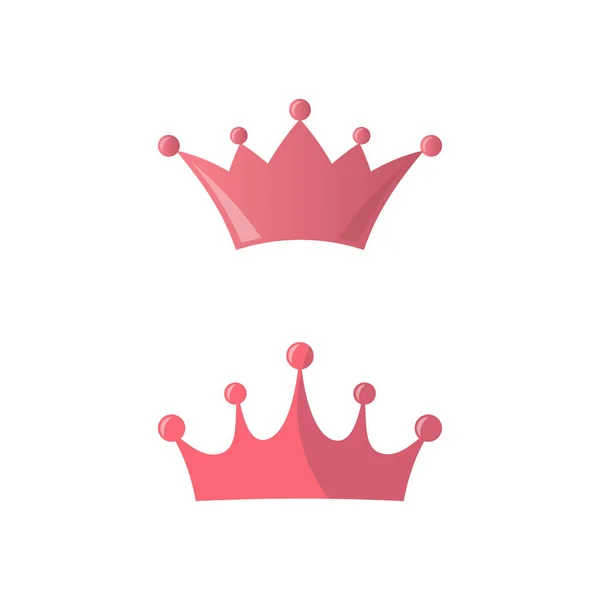 King Krona Vektor Ikon Vit Bakgrund Stockillustration