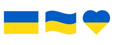 Ukrayna bayrağı. Ukrayna sembolü. Vektör illüstrasyonu