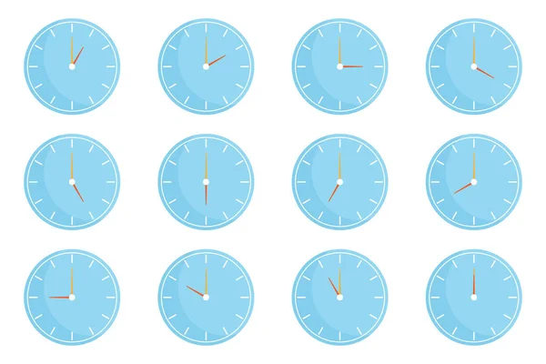 Wall Clock Icon Isolated White Background Vector Illustration — Stock Vector