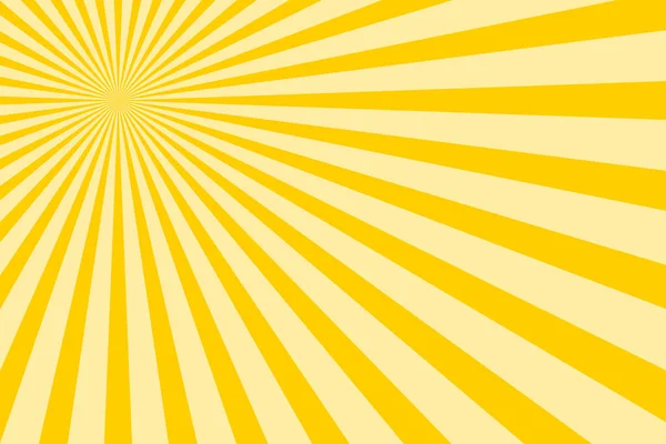 Gelbe Sonnenstrahlen Vektor Hintergrund — Stockvektor