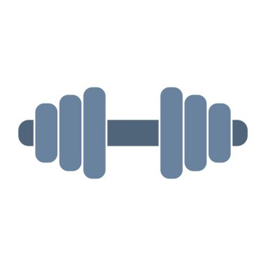 Aptal jimnastik salonu. Halter vektörü modern simgesi