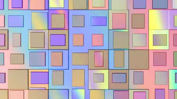Render Kleurrijke Abstracte Looped Animatie Geometrische Vormen Vormen Worden Getransformeerd — Stockvideo