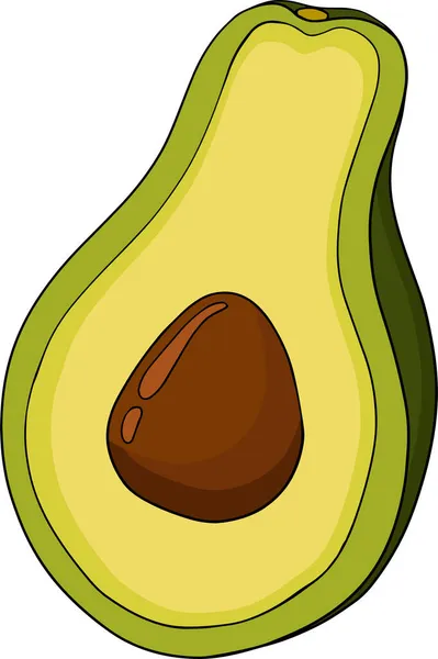 Набір Піктограм Avocado Яскраво Зелені Цілі Фрукти Або Овочі Половина — стокове фото