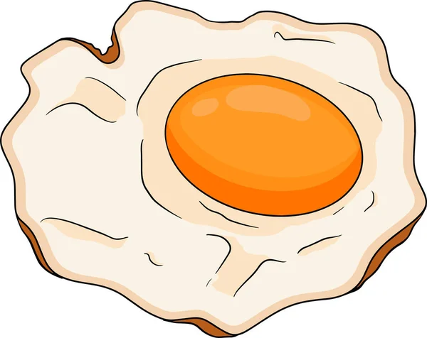 Hand Drawn Vector Eggs Scrambled Omelet Farm Eggs Drawing Ingredients — Stock Photo, Image