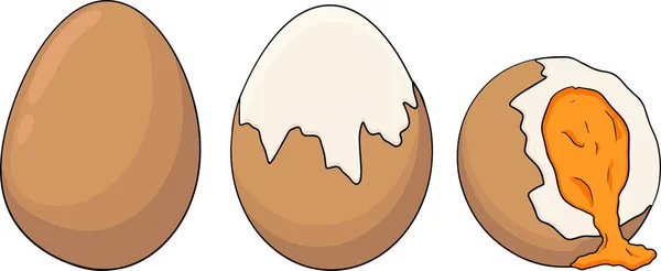 Tangan Digambar Telur Vektor Telur Orak Arik Telur Dadar Telur — Stok Foto