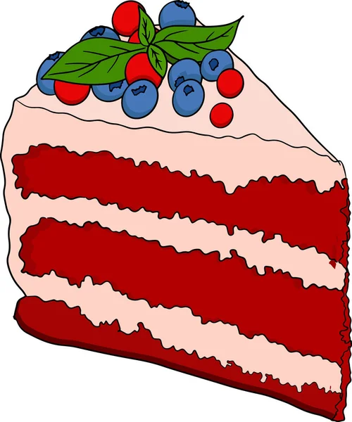 Deliziosi Dolci Dessert Illustrazione Colorata Disegnata Mano Dolci Tradizionali Popolari — Vettoriale Stock