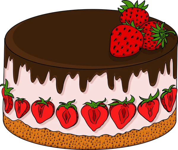 Deliziosi Dolci Dessert Illustrazione Colorata Disegnata Mano Dolci Tradizionali Popolari — Vettoriale Stock