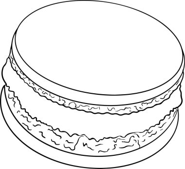 Lezzetli tatlılar ve tatlılar. Popüler geleneksel tatlıların el çizimi sayfaları.