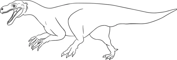 Hand Drawn Dinosaurs Vector Prehistoric Animals Illustration Coloring Book Dinosaurs — ストックベクタ