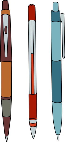 Pens Vector Illustration Back School Vector Illustration — Stockvector