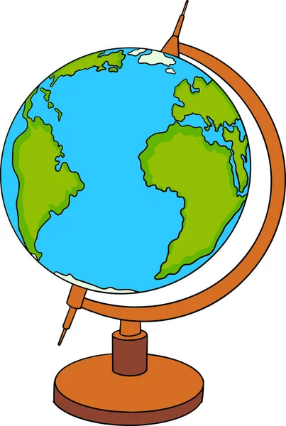 Globe Vektor Ilustrasi Tentang Kembali Sekolah Ilustrasi Vektor - Stok Vektor