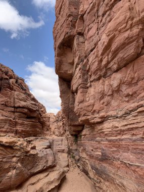 Rocks in the desert of Egypt. Desert, red mountains, rocks. Egypt, the Sinai Peninsula. 