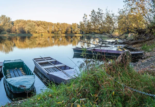 세르비아의 노비사드 근처에 다뉴브강 지류에 잊혀진 — 스톡 사진