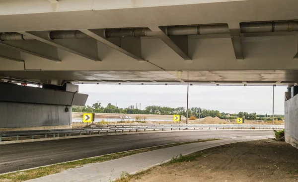 Perspectiva Construir Nuevo Puente Zezelj Visto Desde Lado Petrovaradin Del — Foto de Stock