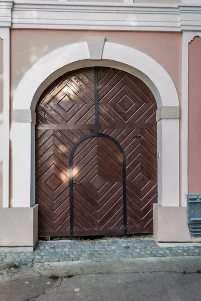 Old Wooden Gate Lower Part Petrovaradin Fortress — Stockfoto