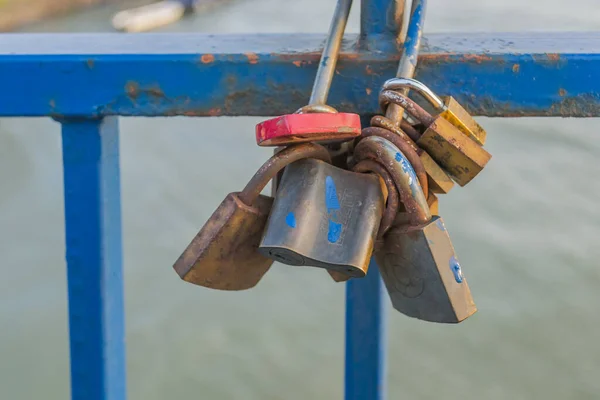 Novi Sad Serbie Mars 2019 Cadenas Amour Verrouillé Sur Pont — Photo