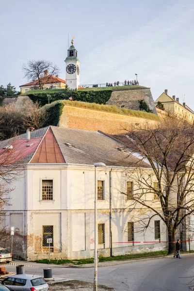 View Petrovaradin Fortress Danube River Novi Sad — Foto de Stock