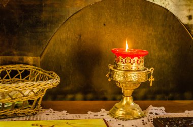 A wax candle was set on fire in the Serbian Orthodox Church in Sremska Kamenica.
