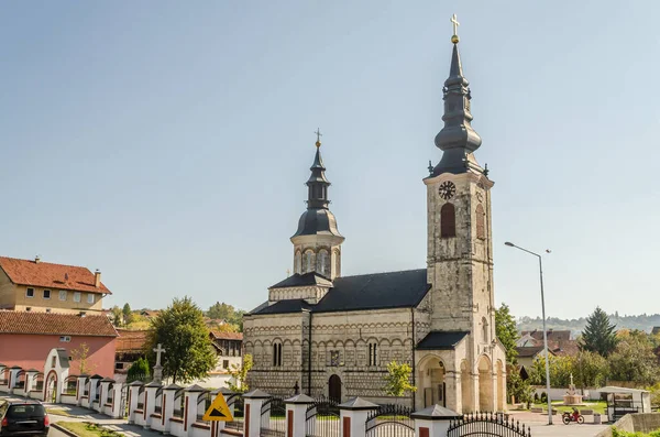 View Serbian Orthodox Church Sremska Kamenica Church Nativity Most Holy — Foto Stock