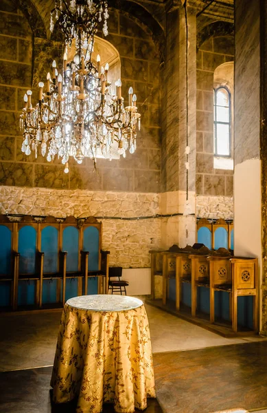 View Interior Wall Iconostasis Church — Stok fotoğraf