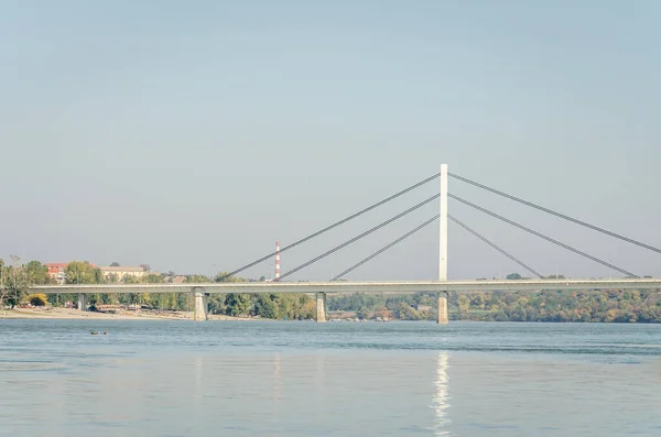 Novi Sad Serbia October 2017 View Liberty Bridge Novi Sad — стоковое фото