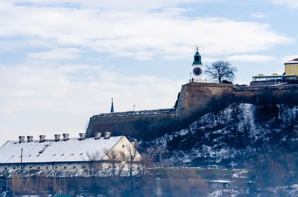 Novi Sad Serbien Januari 2017 Petrovaradins Fästning Dimman Vintern — Stockfoto