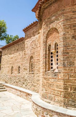 View of the Orthodox Monastery of the Great Meteor on the rocks of Mount Meteor, Kalambaka in Greece, June 2018.