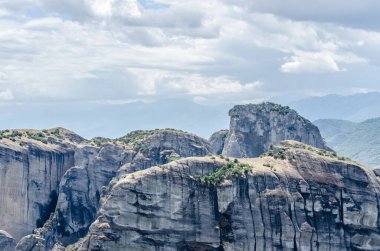 Yunanistan 'daki Meteor Dağı' nın belirli kayalarının görüntüsü.