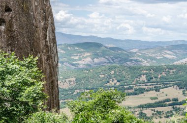 Yunanistan 'daki Meteor Dağı' nın belirli kayalarının görüntüsü.