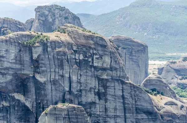 View of the specific rocks of Mount Meteor in Greece.