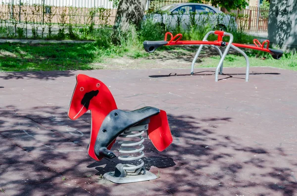 Novi Sad Serbia April 2022 Colorful Playground Equipment Variety Toys — Photo