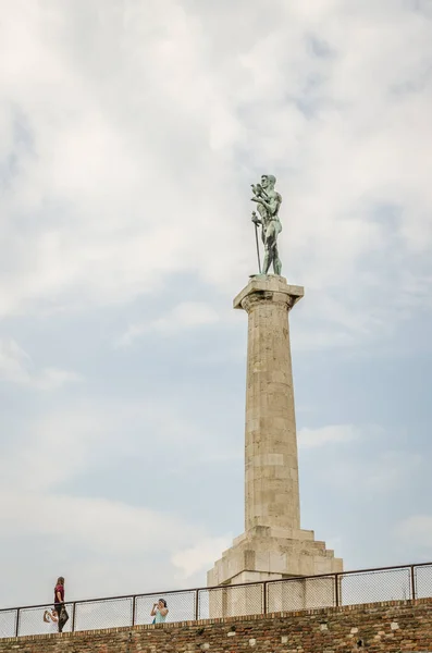 Belgrade Serbia July 2014 Monument Winner Kalemegdan — Foto de Stock