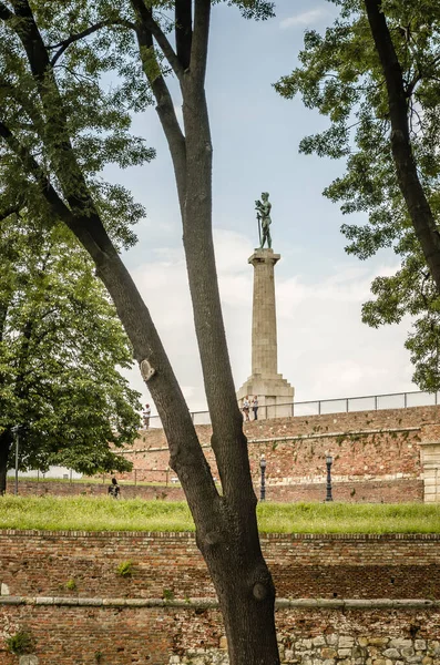 Belgrade Serbia July 2014 Monument Winner Kalemegdan — Foto Stock
