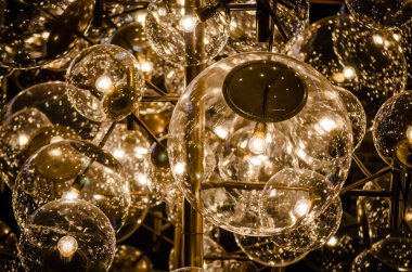 Timisoara, Romania - October 29, 2016: Chandelier of the shopping center in the city of Timisoara.