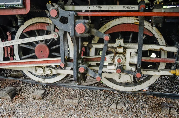 Detail View Old Metal Locomotives — Stockfoto