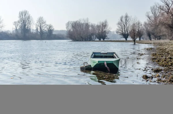 Panoramic View Danube River Delta Winter View Danube River Delta — 스톡 사진