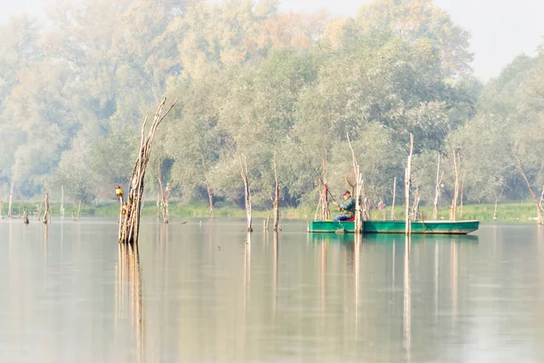 Sports Fisherman Wooden Boat National Park Sodros — 图库照片