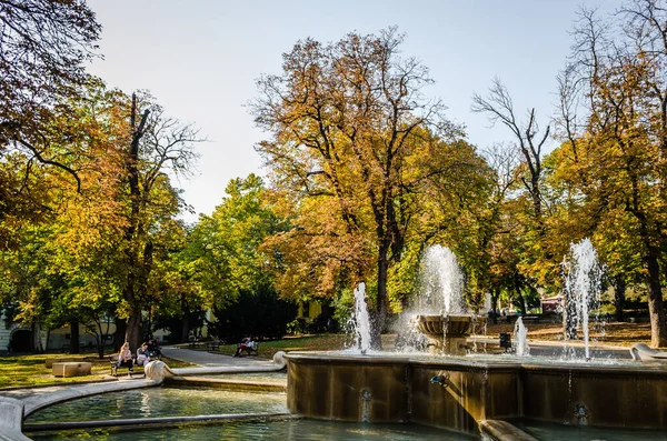Pecs Hungary October 2018 Fountain City Park Pecs Hungary Fall — Stock fotografie