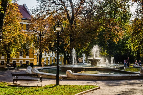 Pecs Hungary October 2018 Fountain City Park Pecs Hungary Fall — Zdjęcie stockowe