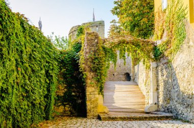 Pecs, Hungary - October 06, 2018: The Barbican, the 15th century bastion in Pecs, Hungary.