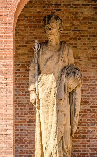 Pecs Hungary October 2018 Statues Courtyard Wall Basilica Peter Paul — Foto Stock