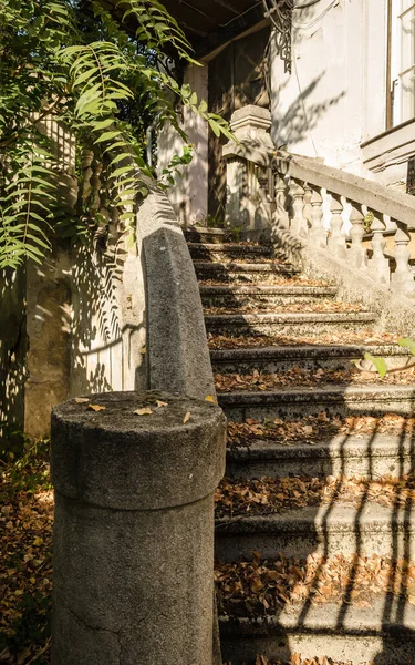 Pecs, Hungary - October 06, 2018: Old stairs in Pecs, Hungary