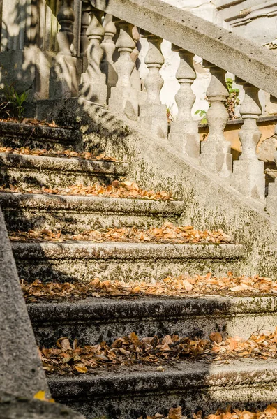 Pecs, Hungary - October 06, 2018: Old stairs in Pecs, Hungary